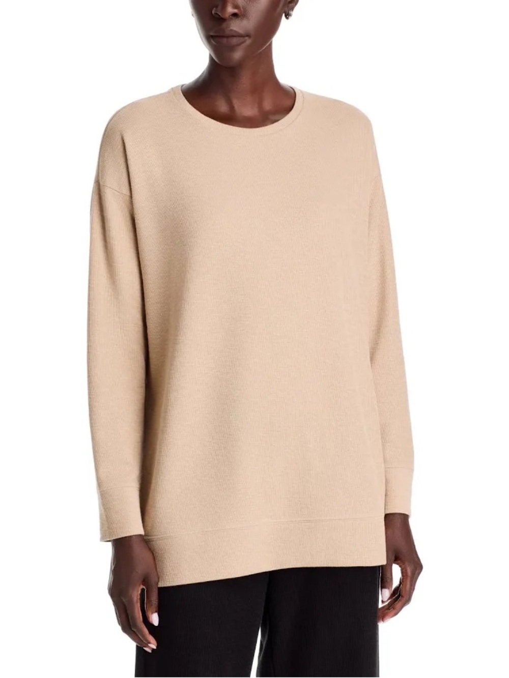 Eileen Fisher Organic Cotton Magno Crewneck Tunic in Salmon Size XL NWT